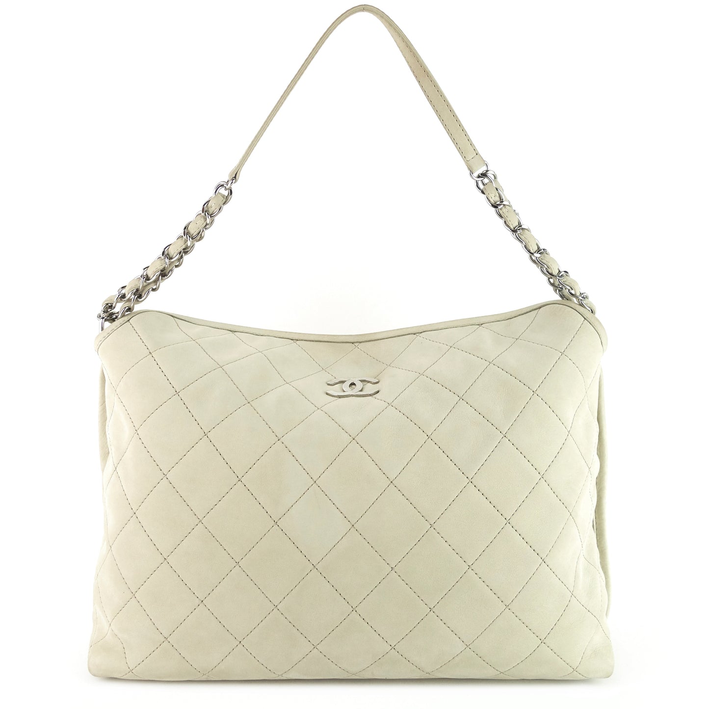 Chanel French Riviera Quilted Suede Hobo Bag