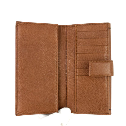Gucci Pebbled Leather Bamboo Tassel Bella Continental Wallet