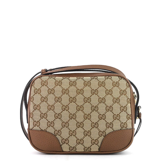 Gucci Bree Mini Monogram Canvas Messenger Bag