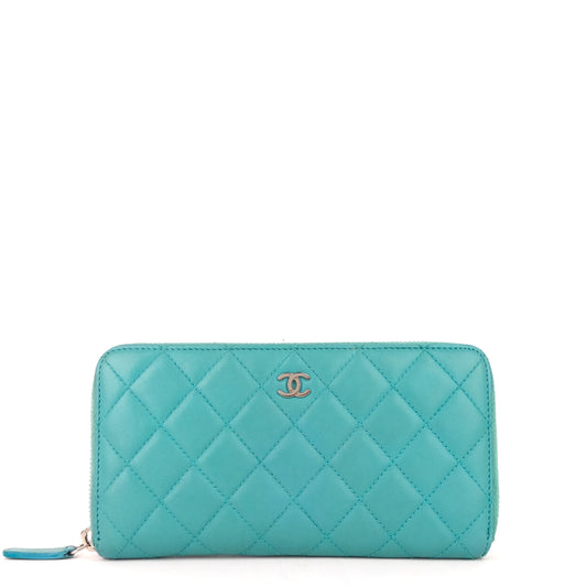 Chanel Classic Zip Around Large Lambskin Wallet