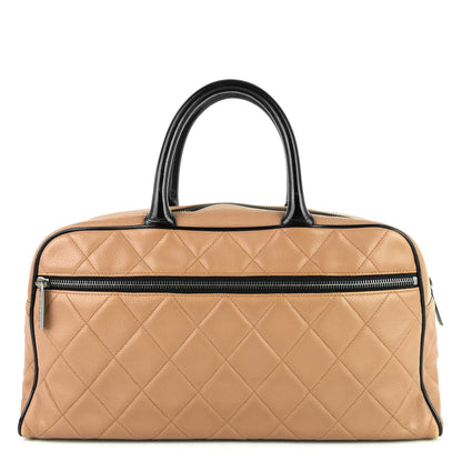 Chanel Boston Caviar Leather Travel Bag