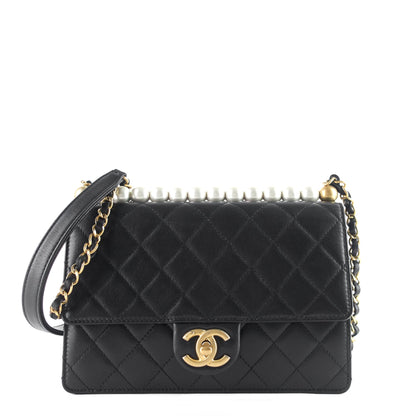 Chanel Chic Pearls Mini Lambskin Leather Bag