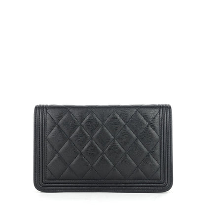 Chanel Boy Caviar Leather Wallet on Chain Bag