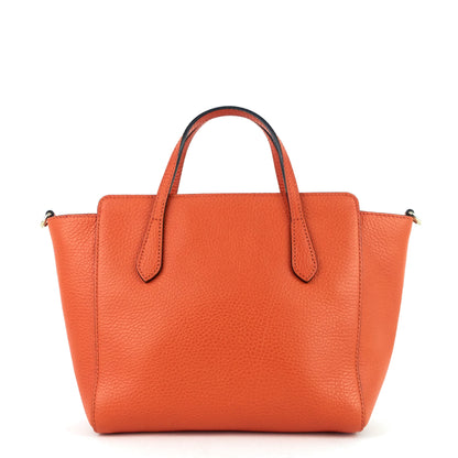 Gucci Swing Small Textured Calfskin Tote Bag