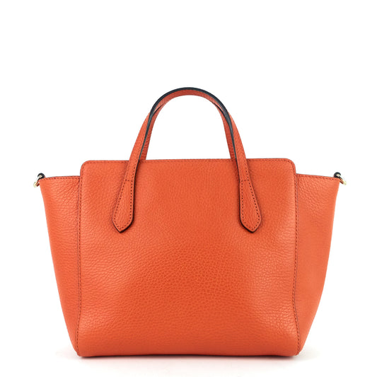 Gucci Swing Small Textured Calfskin Tote Bag