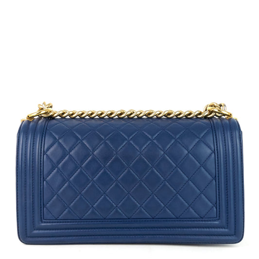 Chanel Boy Flap Old Medium Lambskin Leather Bag