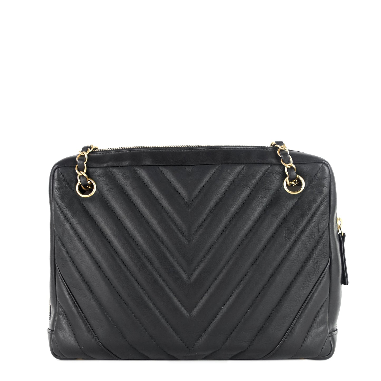 Chanel Chevron Quilted Lambskin Leather Camera Bag