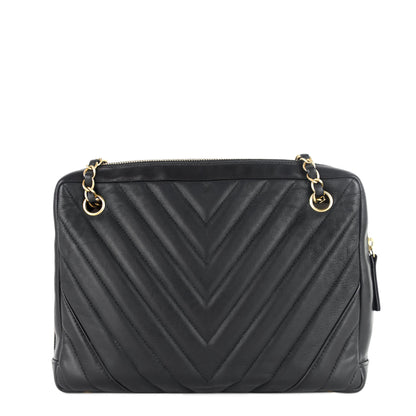 Chanel Chevron Quilted Lambskin Leather Camera Bag