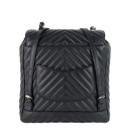 Chanel Urban Spirit Large Chevron Calfskin Backpack Bag