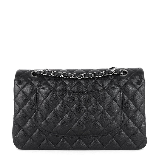 Chanel Double Flap Quilted Caviar Leather Bag
