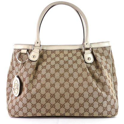 Gucci Sukey GG Canvas Zipped Pocket Tote Bag