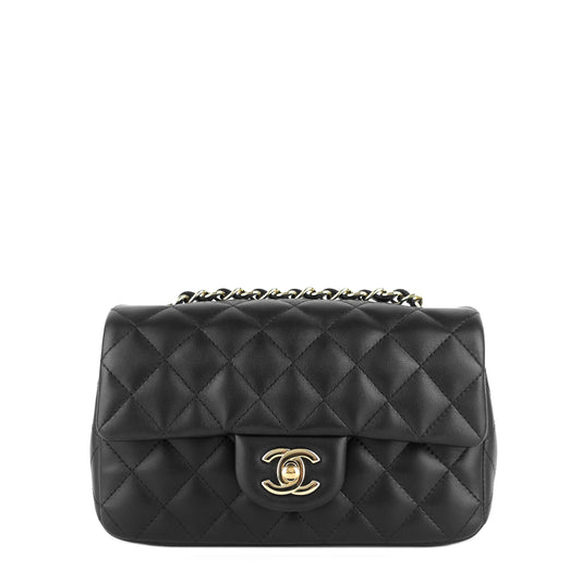 Chanel Classic Mini Lambskin Leather Single Flap Bag