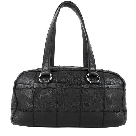 Chanel Choco Bar Quilted Caviar Shoulder Bag