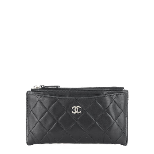 Chanel Classic Zip Lambskin Leather Pouch