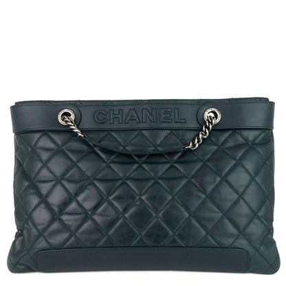 Chanel Glazed Calfskin Leather Shopping Tote Bag