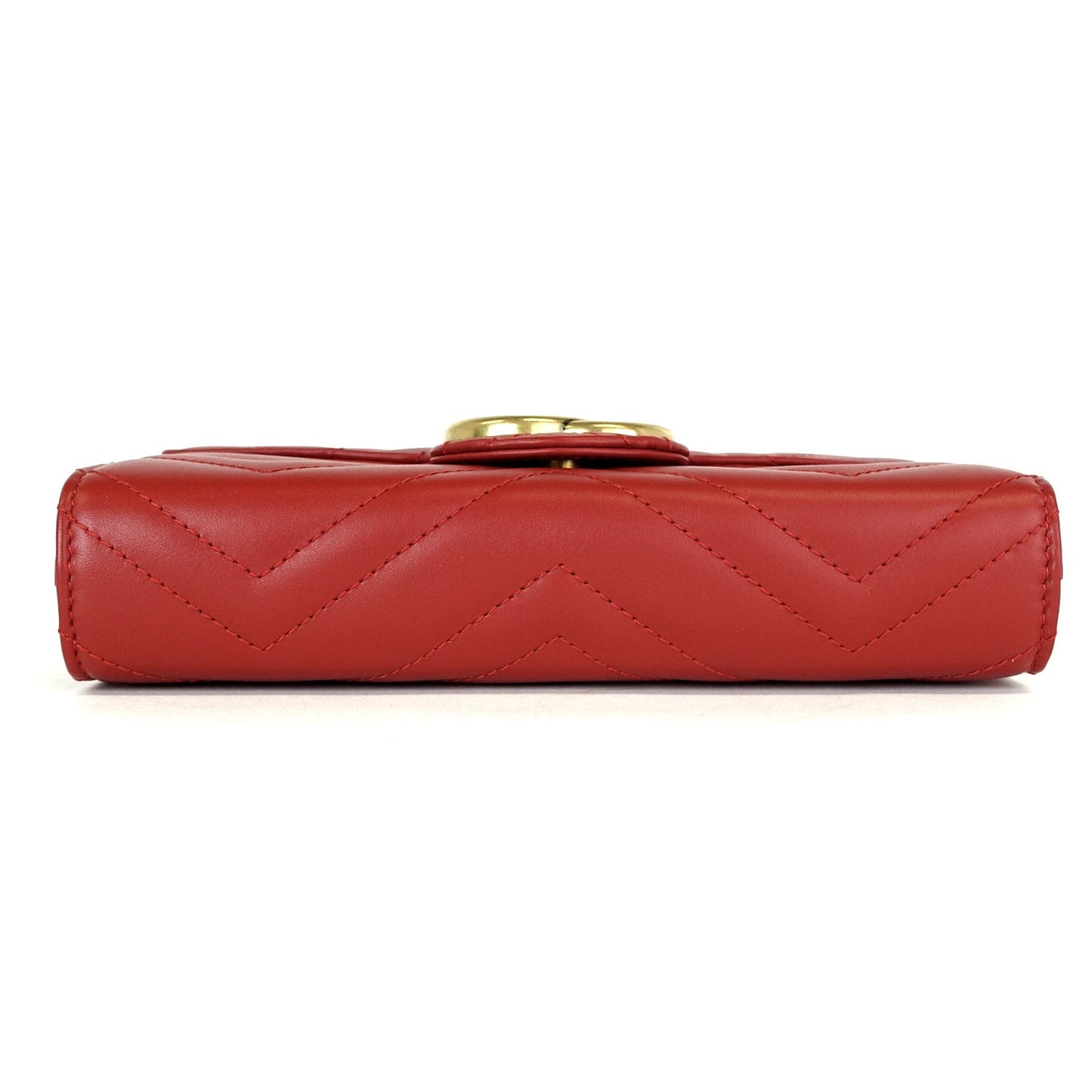 Gucci Marmont Matelasse Chevron Leather Wallet on Chain