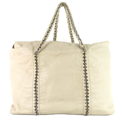 Chanel Modern Chain Zip Leather Tote Bag