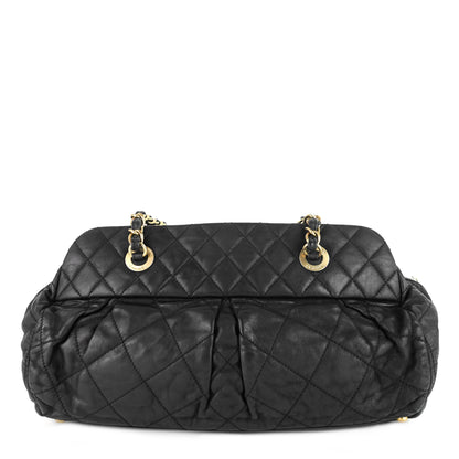 Chanel Chic Quilted Iridescent Calfskin Leather Bowling Bag