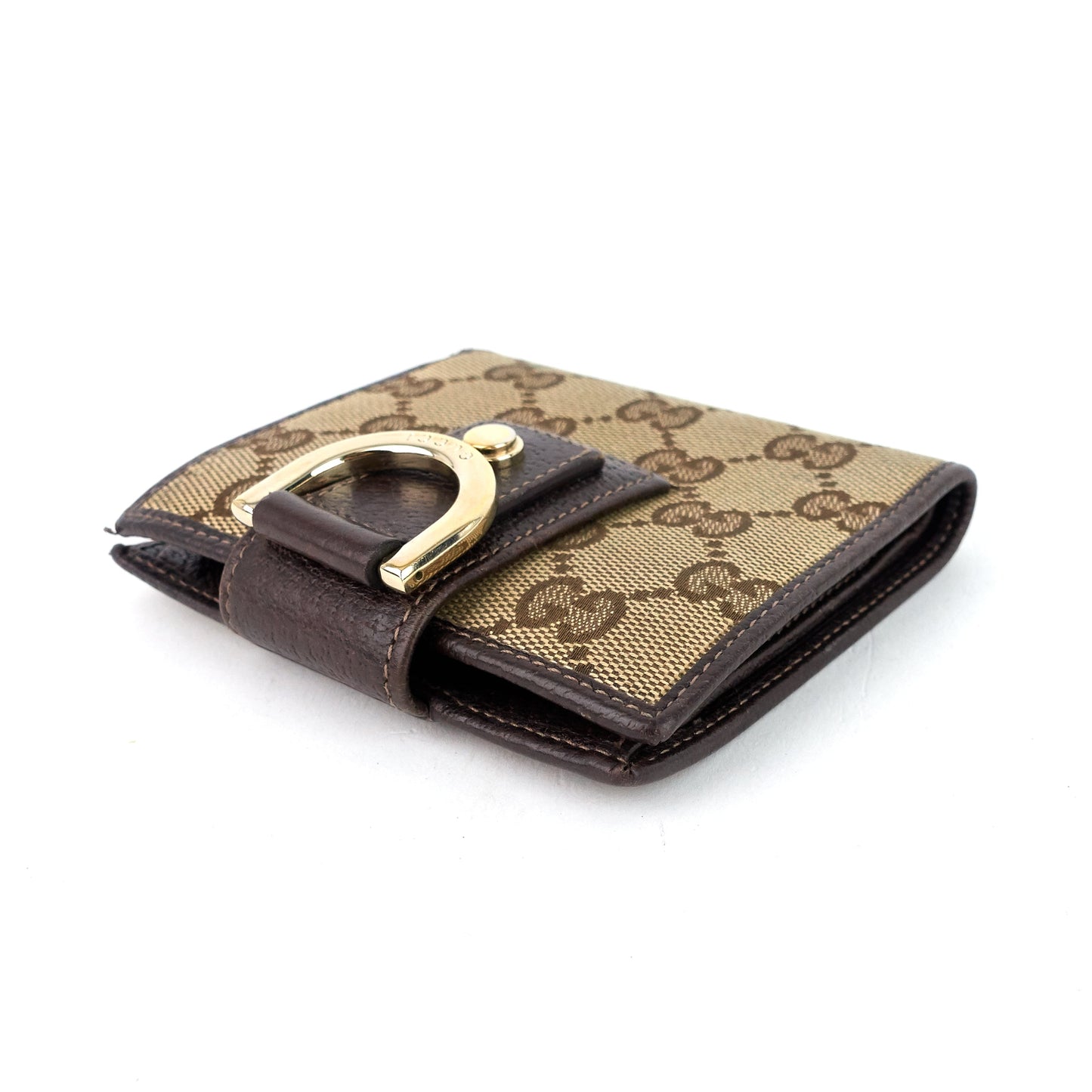 Gucci GG Canvas D-Ring Compact Wallet