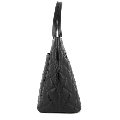 Chanel Medallion Caviar Leather Tote Bag