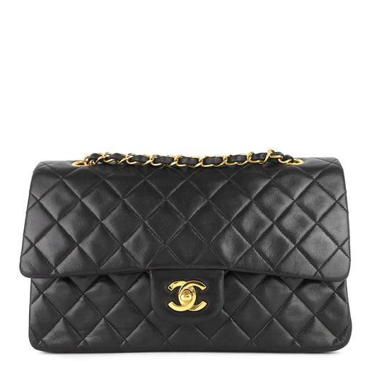 Chanel Double Flap Quilted Lambskin Leather Bag