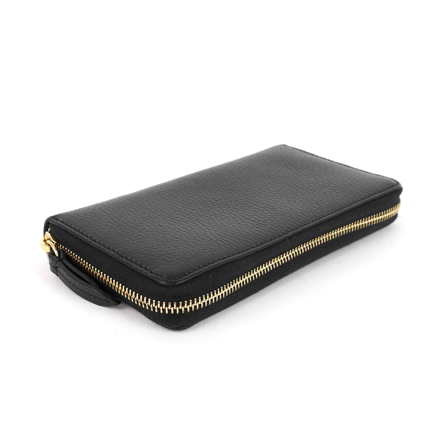 Gucci Zip Around Grained Calfskin Wallet