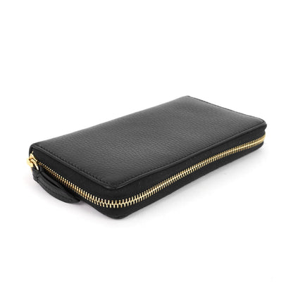 Gucci Zip Around Grained Calfskin Wallet