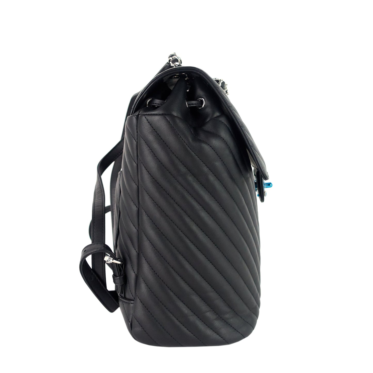 Chanel Urban Spirit Large Chevron Calfskin Backpack Bag