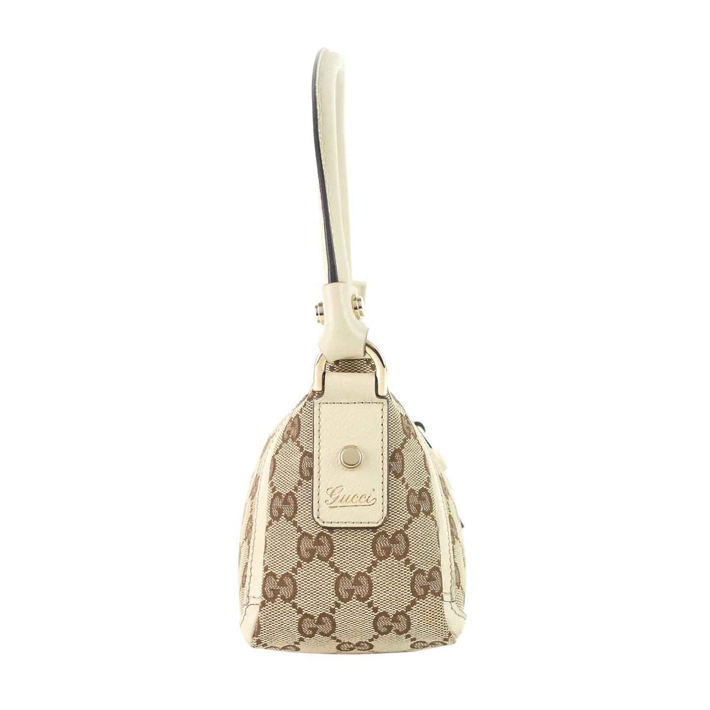 Gucci Abbey D-Ring Monogram Canvas Pochette Bag