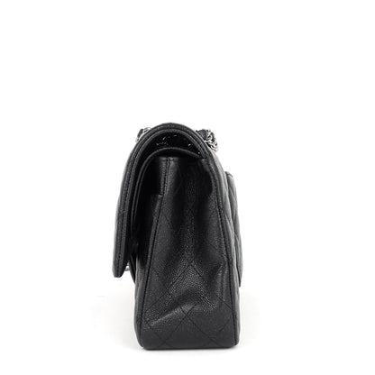 Chanel Double Flap Quilted Caviar Leather Bag