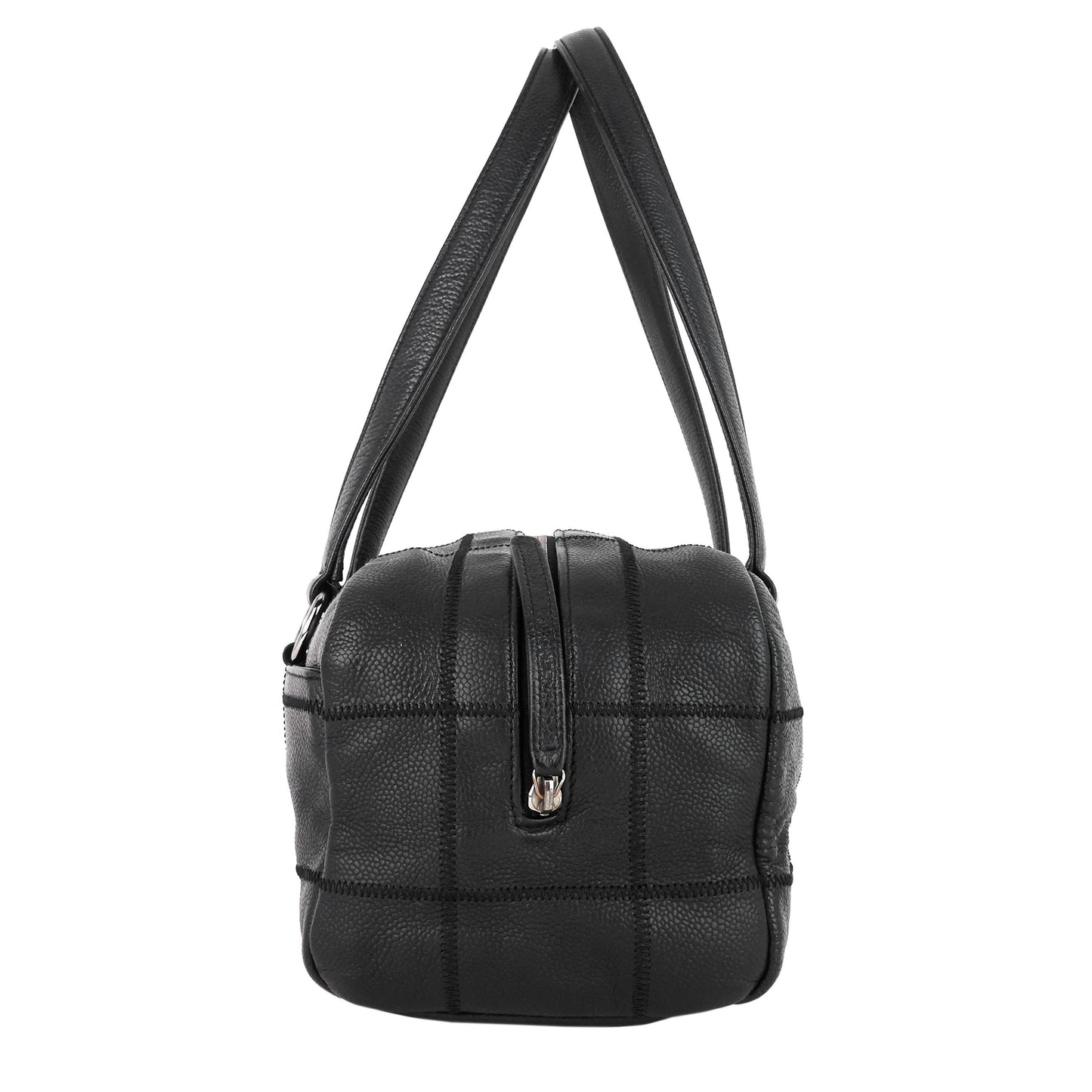 Chanel Choco Bar Quilted Caviar Shoulder Bag