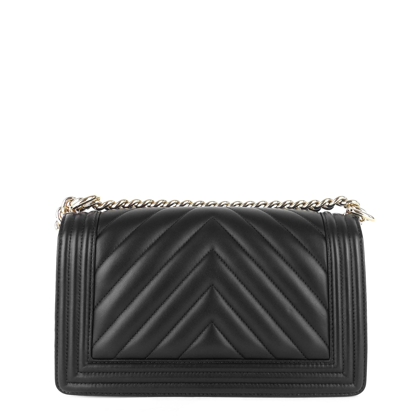Chanel Boy Medium Chevron Quilted Calfskin Leather Bag