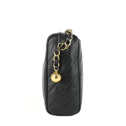 Chanel Quilted Caviar Leather CC Camera Bag