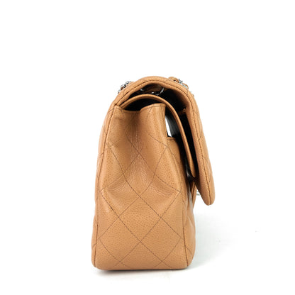 Chanel Double Flap Quilted Caviar Leather Bag