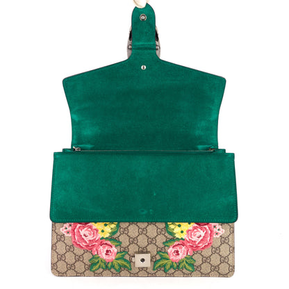 Gucci Dionysus Medium Suede and Embroidered Supreme Canvas Bag
