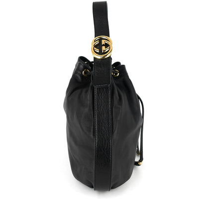 Gucci Drawstring Soft Leather Tote Bag