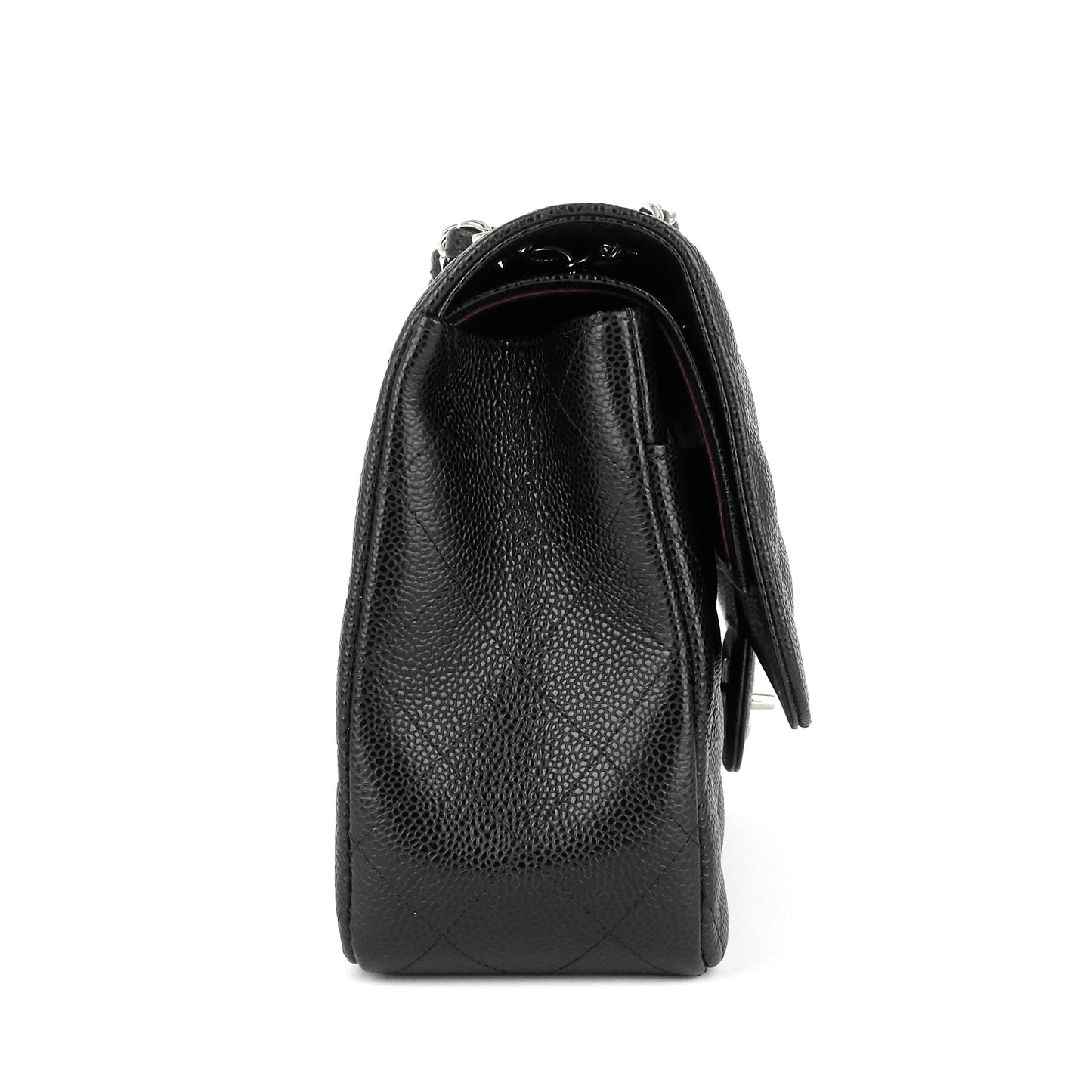 Chanel Double Flap Quilted Caviar Leather Bag