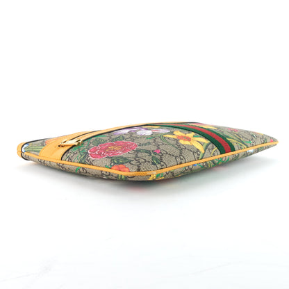 Gucci Ophidia Floral GG Supreme Large Clutch Bag
