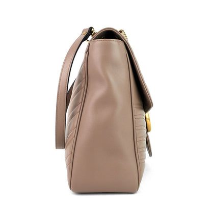Gucci GG Marmont Large Chevron Leather Bag