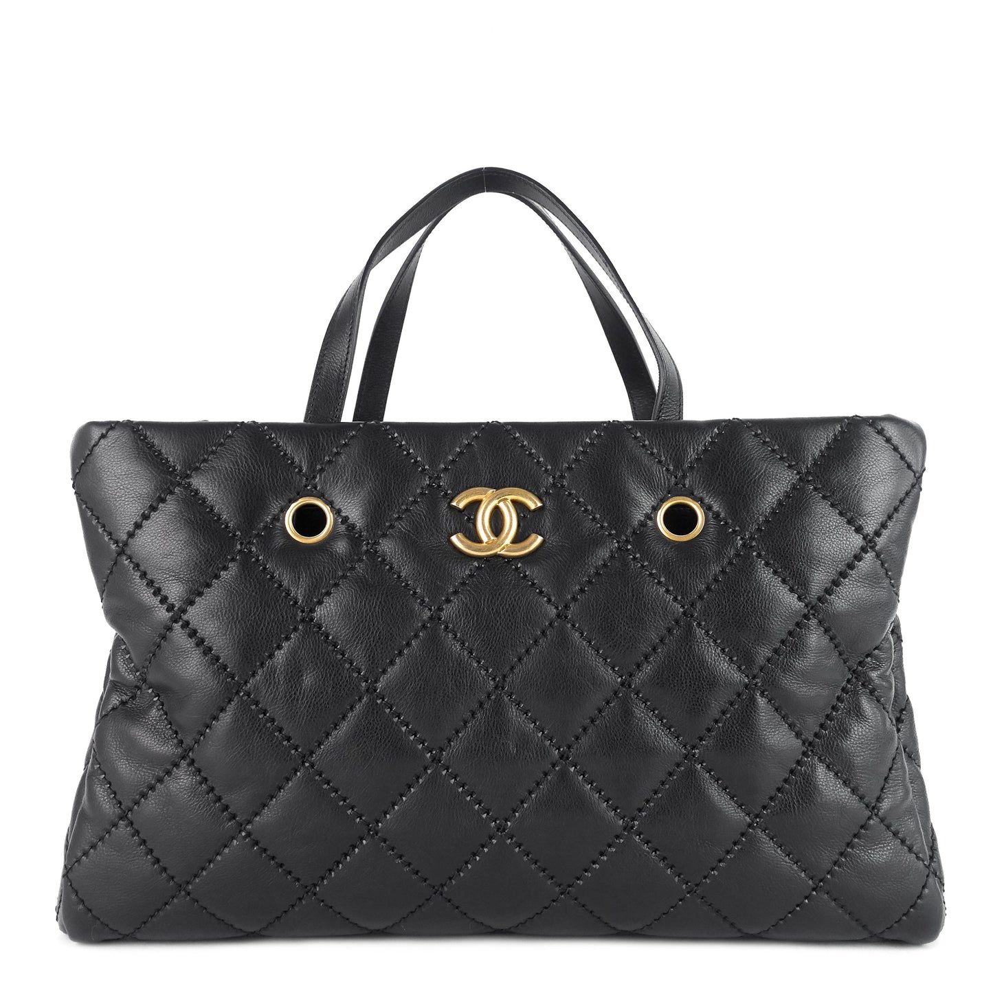 Chanel Retro Chain Large Calfskin Leather Shopping Tote Bag