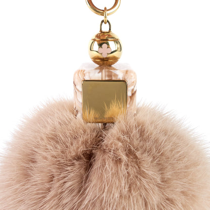 Louis Vuitto Mink Fur Fluffy Bag Charm