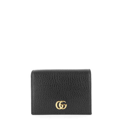 Gucci Marmont Pebbled Calfskin Card Case