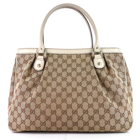 Gucci Sukey GG Canvas Zipped Pocket Tote Bag