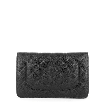 Chanel WOC Pebbled Caviar Leather Wallet on Chain Bag