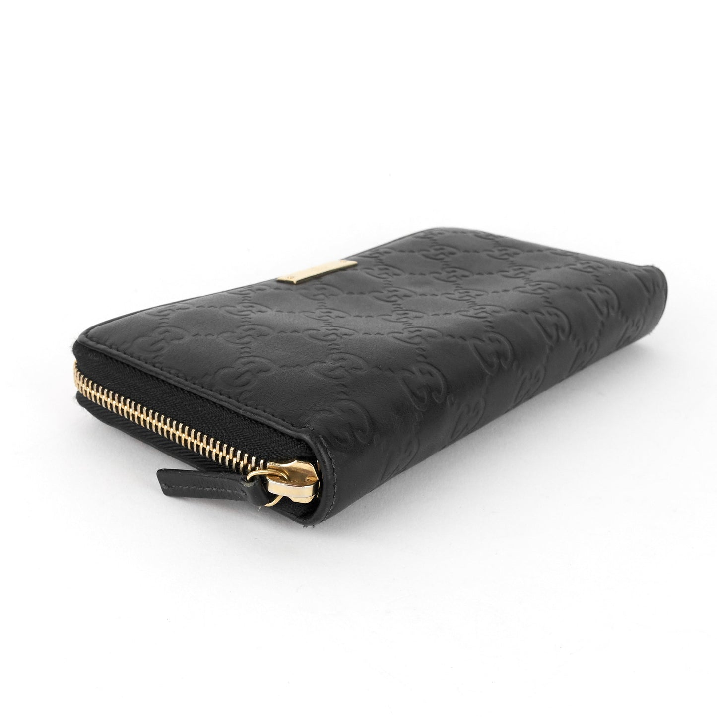 Gucci Zip Around Continental Guccissima Leather Wallet