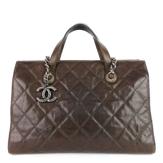 Chanel CC Crave Glazed Caviar Tote Bag