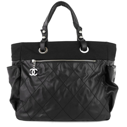 Chanel Paris Biarritz Coated Canvas CC Tote Bag