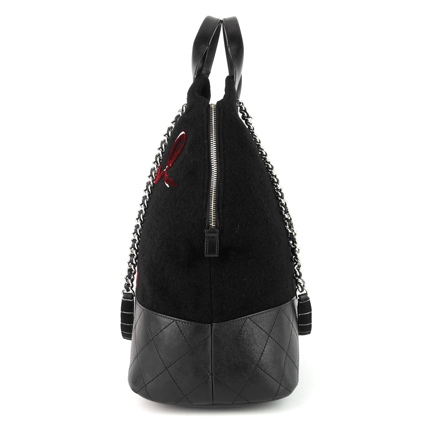 Chanel Paris-Hamburg Embroidered Wool and Calfskin Large Shopping Bag