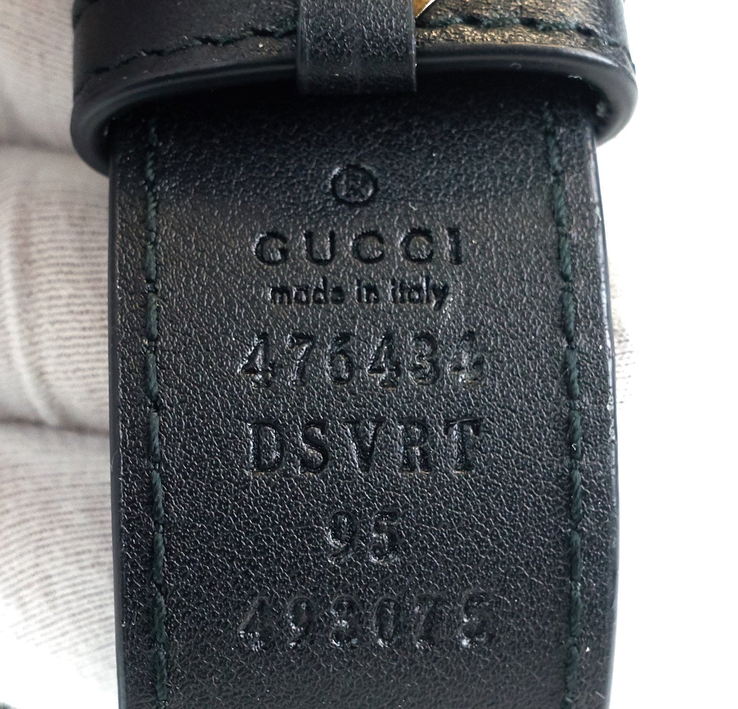 Gucci Marmont Matalasse Chevron Leather 95 Belt Bag
