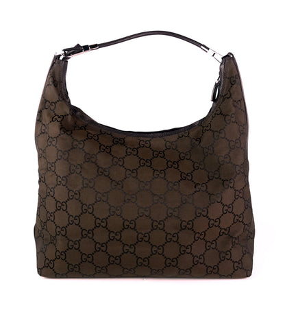 Gucci Monogram Nylon Hobo Bag